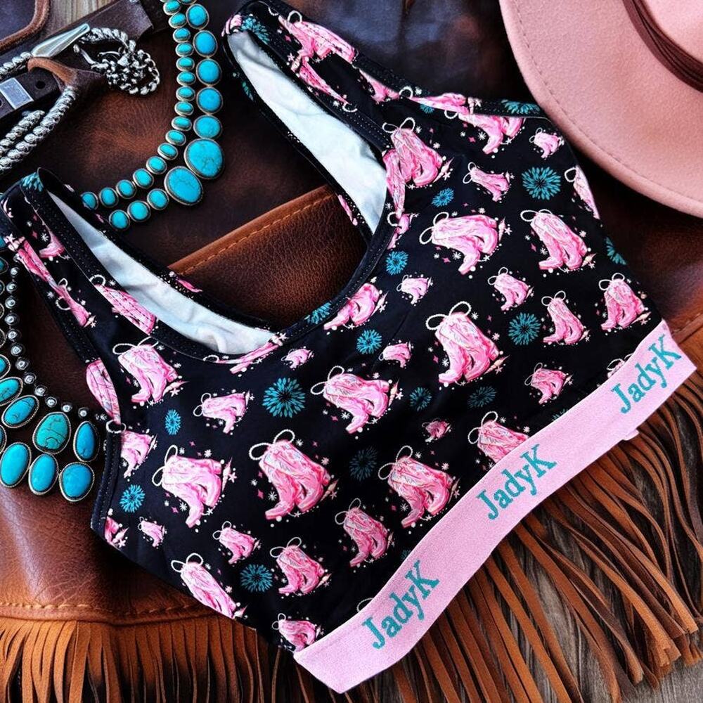 Arya Printed Bralette in Cowgirl Boots by JadyK